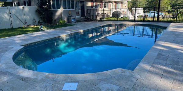 Inground swimming pool interior and exterior Renovation in Warren New  Jersey